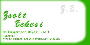 zsolt bekesi business card