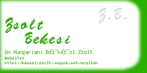 zsolt bekesi business card